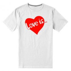Мужская футболка премиум Love is... - PrintSalon