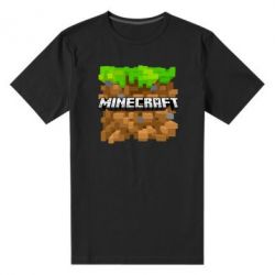 Чоловіча преміум футболка Minecraft Main Logo - PrintSalon