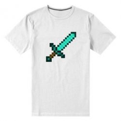 Мужская футболка премиум Minecraft меч - PrintSalon