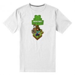 Мужская футболка премиум Minecraft Steve - PrintSalon