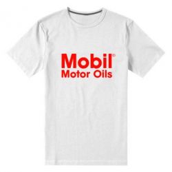Мужская футболка премиум Mobil Motor Oils - PrintSalon