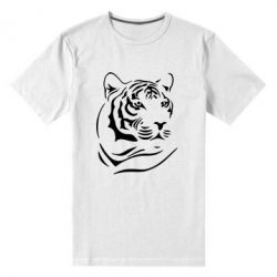 Мужская футболка премиум Морда тигра - PrintSalon