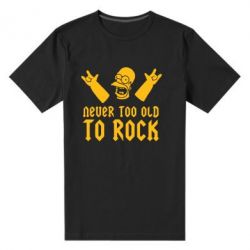 Мужская футболка премиум Never old to rock (Gomer) - PrintSalon