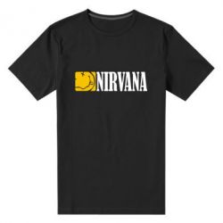 Мужская футболка премиум Nirvana смайл - PrintSalon