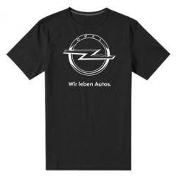 Мужская футболка премиум Opel Wir leben Autos - PrintSalon