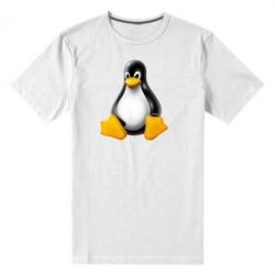 Мужская футболка премиум Пингвин Linux - PrintSalon