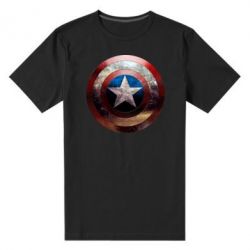 Чоловіча преміум футболка Потрісканий щит Капітана Америка - PrintSalon