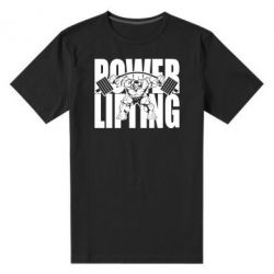Мужская футболка премиум Powerlifting logo - PrintSalon