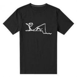 Чоловіча преміум футболка Рисунок Рыбалка - PrintSalon