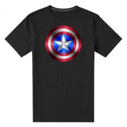 Мужская футболка премиум Щит Капитана Америка - PrintSalon