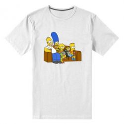 Мужская футболка премиум Семейство Симпсонов - PrintSalon