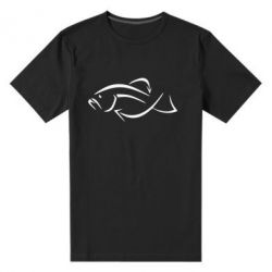 Мужская футболка премиум Силуэт рыбы