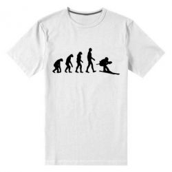 Мужская футболка премиум Ski evolution - PrintSalon