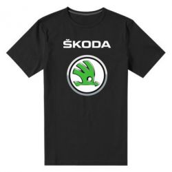Мужская футболка премиум Skoda Logo 3D - PrintSalon