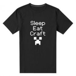 Мужская футболка премиум Sleep,eat, craft - PrintSalon