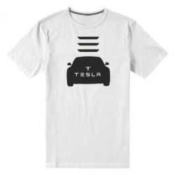 Мужская футболка премиум Tesla Car - PrintSalon