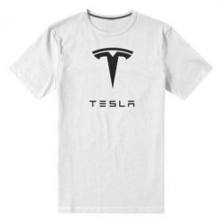 Мужская футболка премиум Tesla Logo - PrintSalon