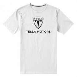 Мужская футболка премиум Tesla Motors - PrintSalon