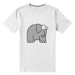 Мужская футболка премиум удивленный слон - PrintSalon