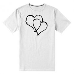 Мужская футболка премиум Влюбленные сердца - PrintSalon