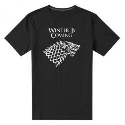 Мужская футболка премиум Winter is coming (Игра престолов) - PrintSalon
