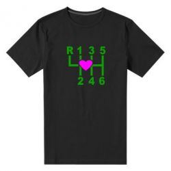 Мужская футболка премиум Я люблю механическую коробку передач! - PrintSalon