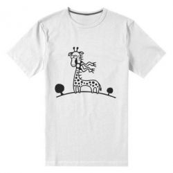 Мужская футболка премиум жираф - PrintSalon