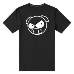 Мужская футболка премиум Злая свинка - PrintSalon