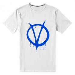 Мужская футболка премиум Знак Вендетты - PrintSalon