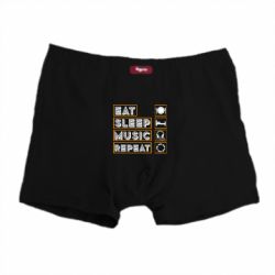 Трусы-боксеры Eat sleep dj repeat. - PrintSalon