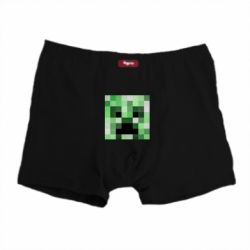 Трусы-боксеры Minecraft minimalist Creeper - PrintSalon