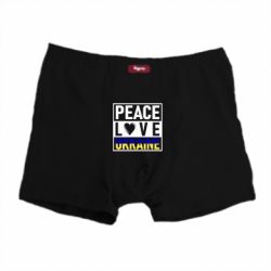 Мужские трусы PEACE LOVE UKRAINE - PrintSalon