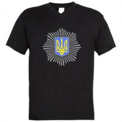 Мужская футболка  с V-образным вырезом МВС України - PrintSalon