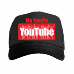 Кепка-тракер My family youtube - PrintSalon