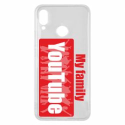 Чехол для Huawei P Smart Plus 2018 My family youtube - PrintSalon