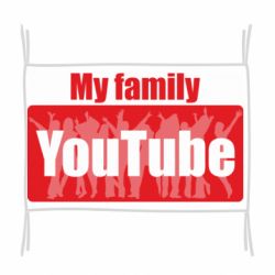 Флаг My family youtube - PrintSalon
