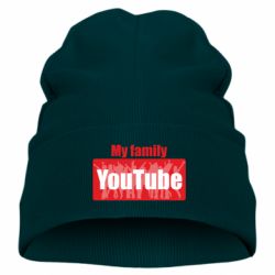 Детская шапка My family youtube - PrintSalon
