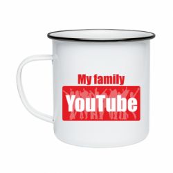 Кружка емальована My family youtube