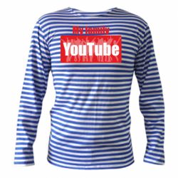 Тельняшка с длинным рукавом My family youtube - PrintSalon