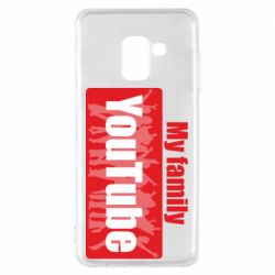 Чехол для Samsung A8 2018 My family youtube