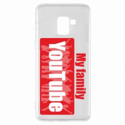 Чехол для Samsung A8+ 2018 My family youtube - PrintSalon