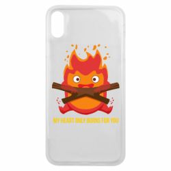 Чехол для iPhone Xs Max MY HEART ONLY  BURNS FOR YOU - PrintSalon