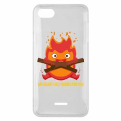 Чехол для Xiaomi Redmi 6A MY HEART ONLY  BURNS FOR YOU - PrintSalon
