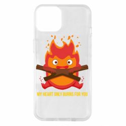 Чехол для iPhone 14 MY HEART ONLY  BURNS FOR YOU - PrintSalon