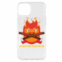 Чехол для iPhone 14 Plus MY HEART ONLY  BURNS FOR YOU - PrintSalon
