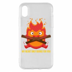 Чехол для iPhone X/Xs MY HEART ONLY  BURNS FOR YOU - PrintSalon