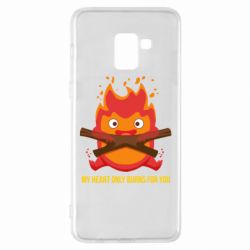 Чехол для Samsung A8+ 2018 MY HEART ONLY  BURNS FOR YOU - PrintSalon