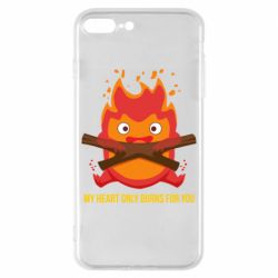 Чехол для iPhone 8 Plus MY HEART ONLY  BURNS FOR YOU - PrintSalon