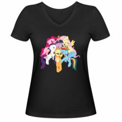 Женская футболка с V-образным вырезом My Little Pony - PrintSalon
