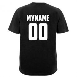 Мужская футболка  с V-образным вырезом My name American - PrintSalon